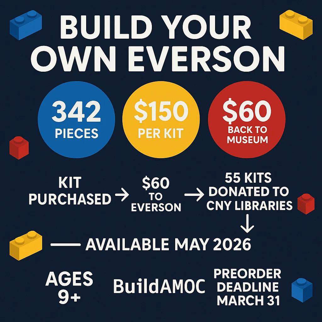 Everson Museum 342-Piece Lego Kit Details