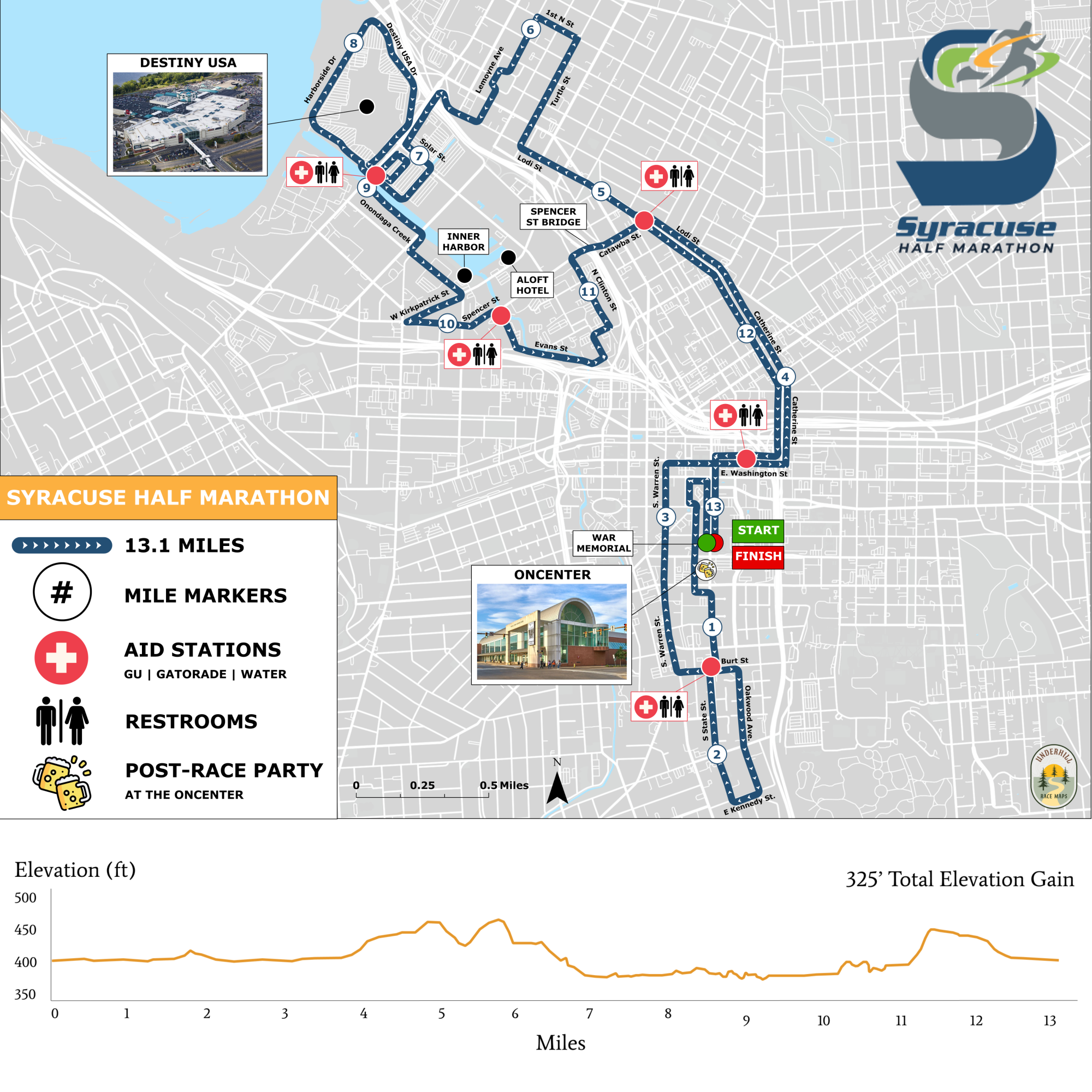 2026 Syracuse Half Marathon course map