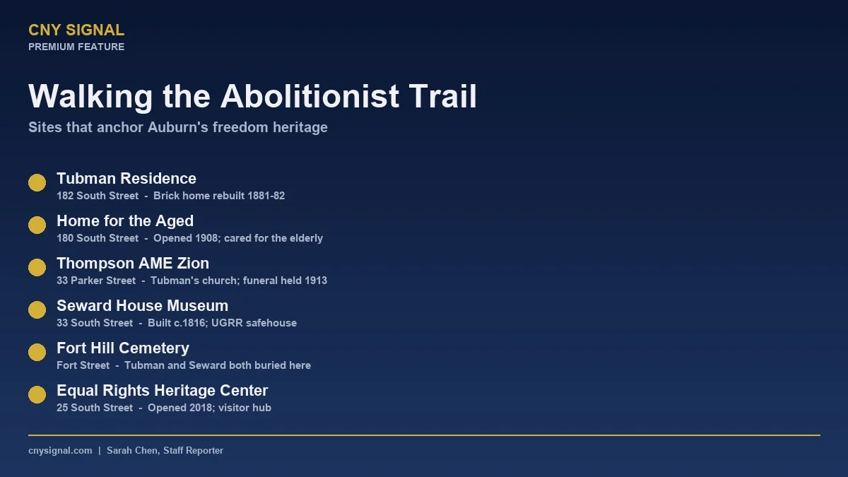Auburn abolitionist trail sites