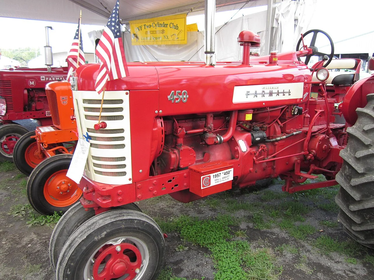 Vintage Farmall tractor at the NYS Fair agricultural exhibit