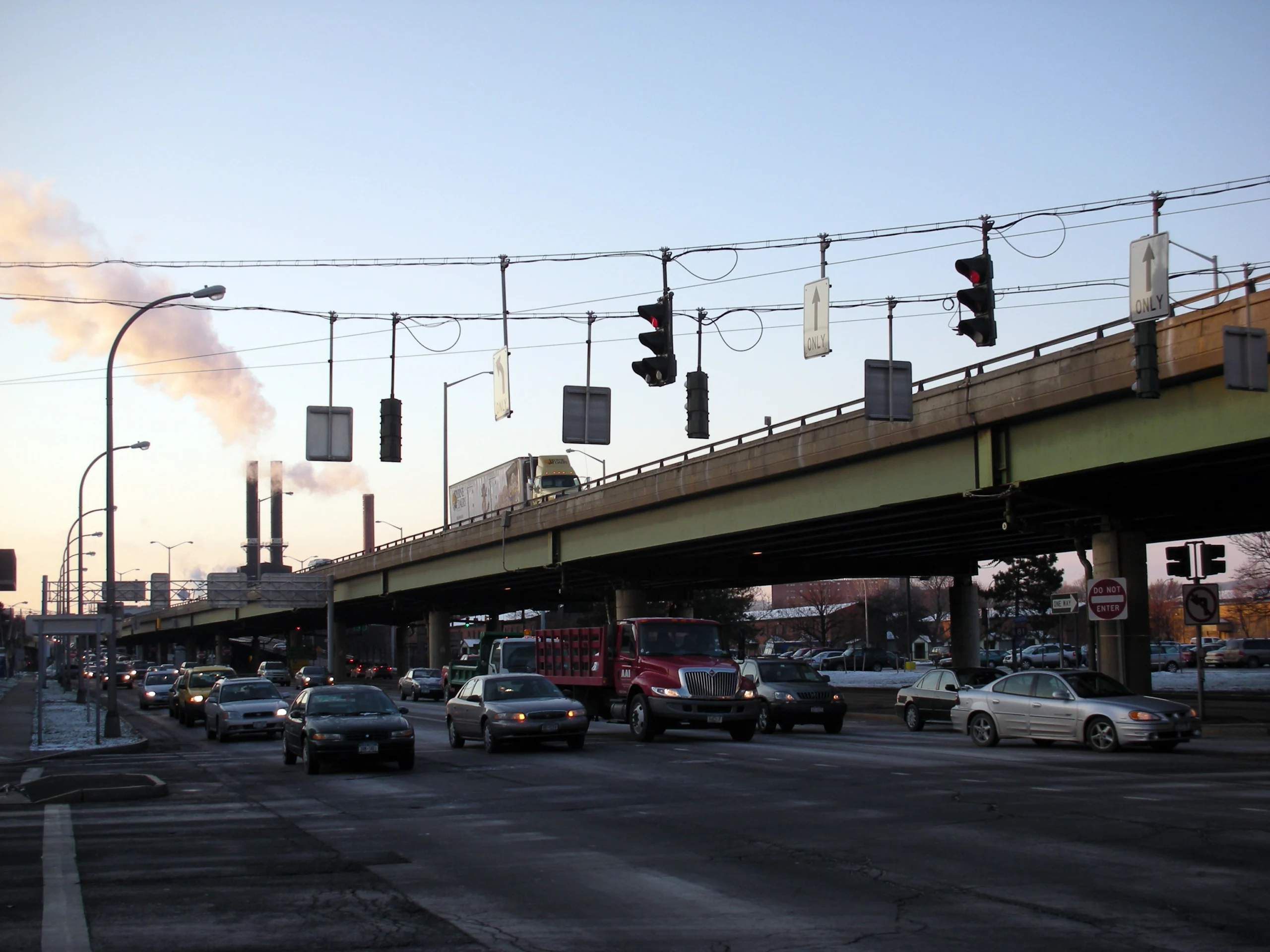 The elevated portion of Interstate 81 running through downtown Syracuse.