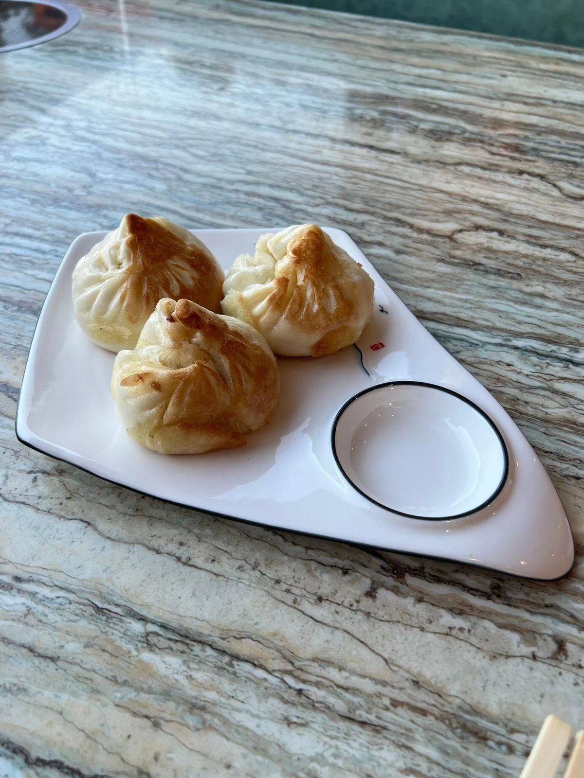 Pan-fried dumplings at Red Chili Restaurant Syracuse