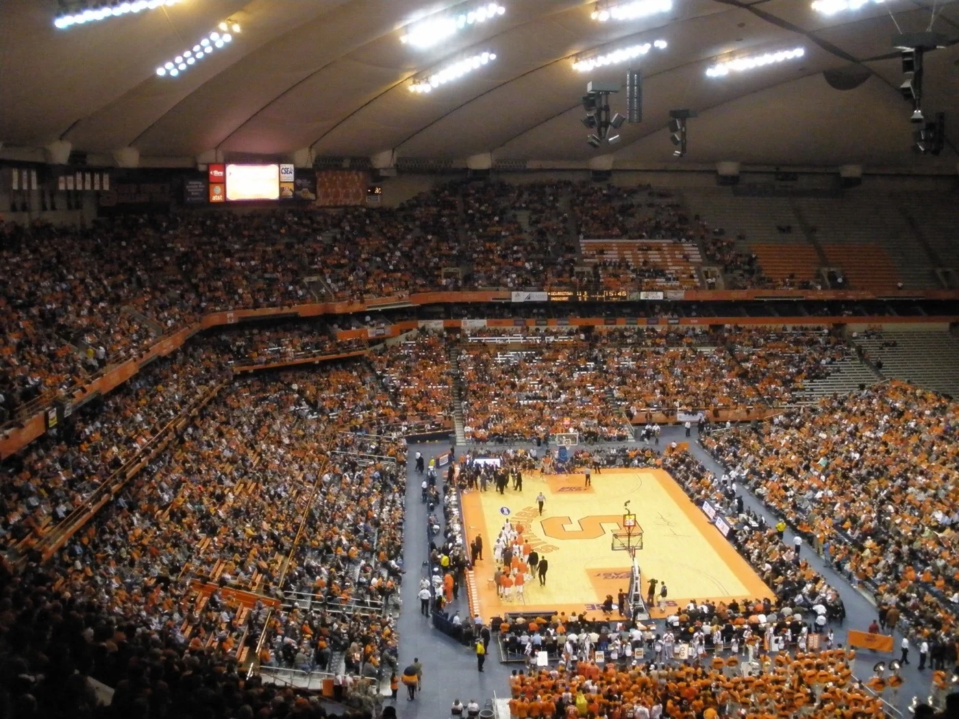 Syracuse basketball game at the JMA Wireless Dome