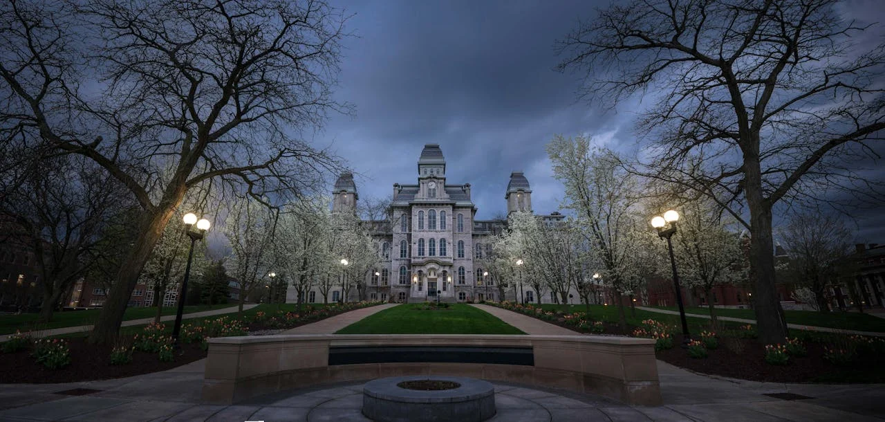 The Hall of Languages on the Syracuse University campus, one of the oldest buildings at SU