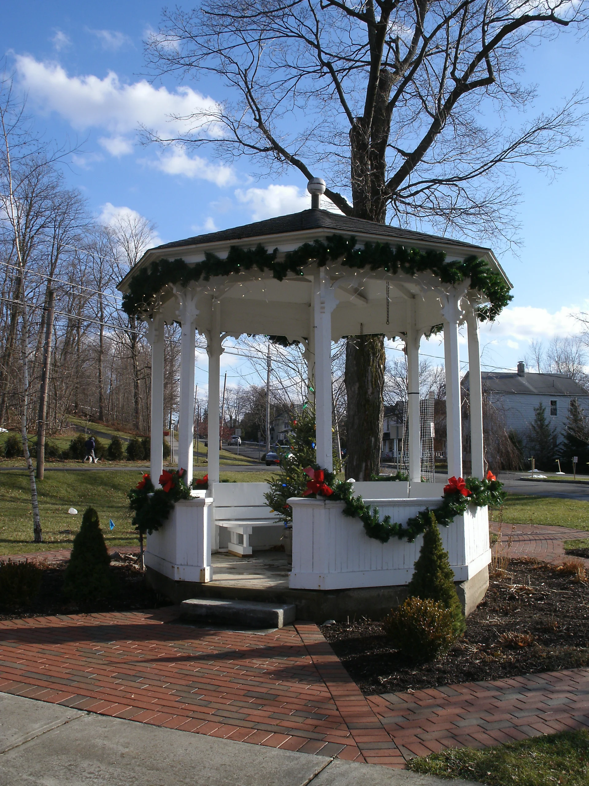 The Academy Park bandshell in Manlius, in the Fayetteville-Manlius Central School District.
