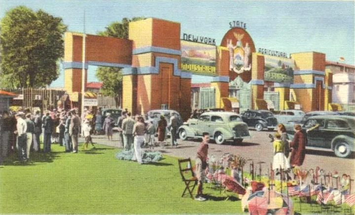 Main entrance of the New York State Fairgrounds in Geddes.