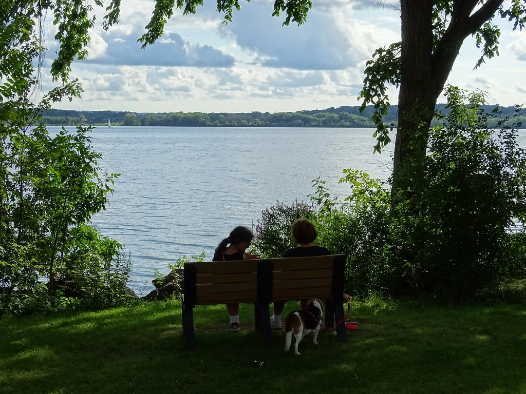 Visitors enjoying Onondaga Lake Park in Liverpool NY a popular Central New York outdoor recreation destination