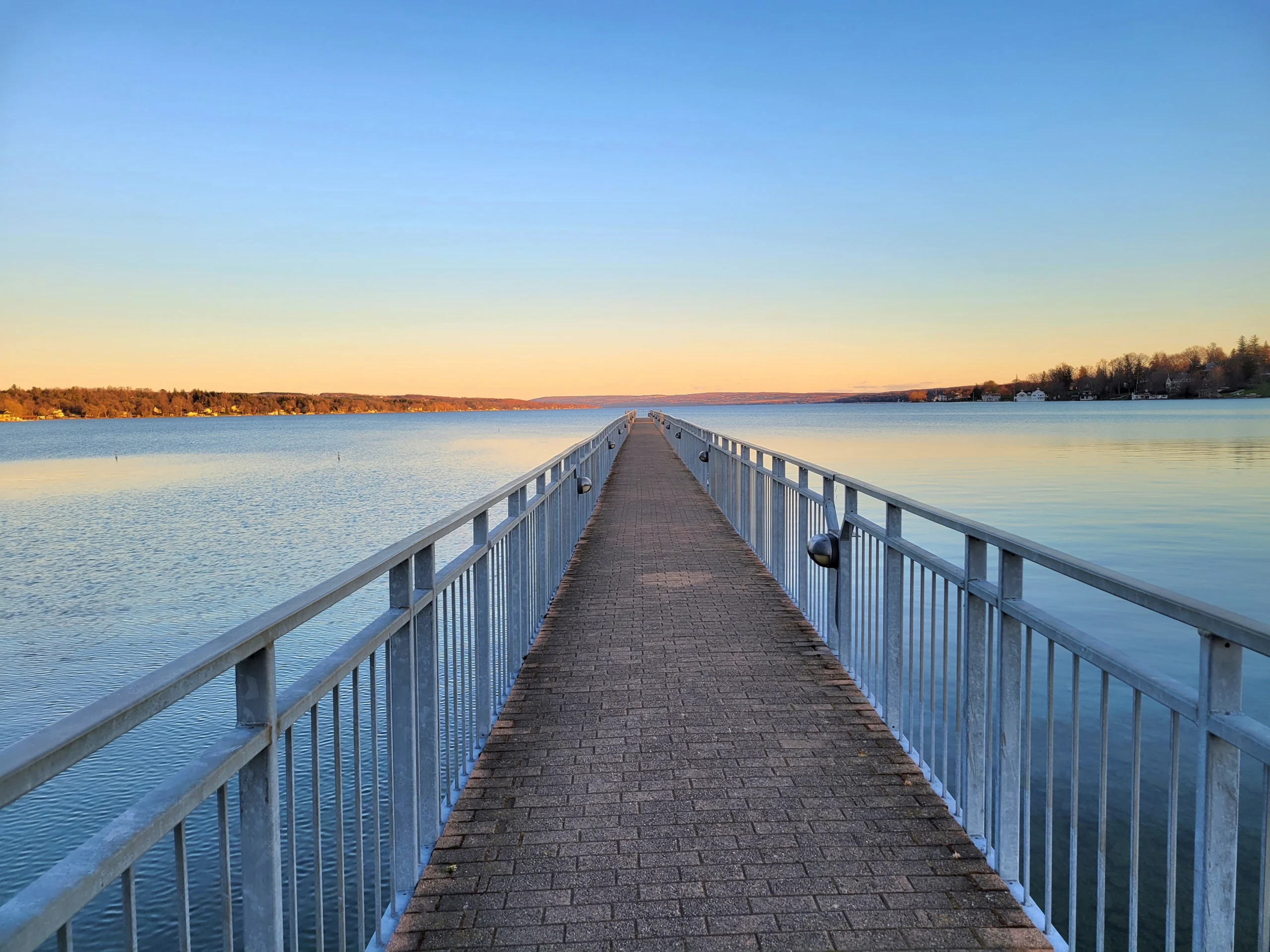 Pier on Skaneateles Lake in the village of Skaneateles, the City of Syracuse's federally protected unfiltered drinking water source.