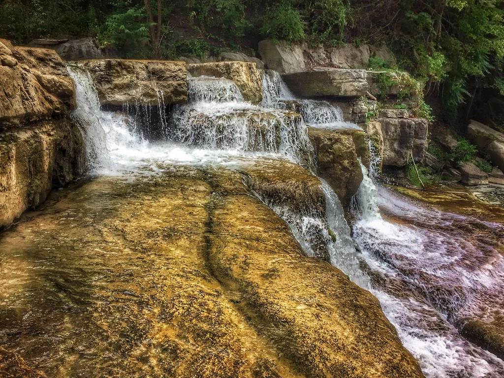Lower Falls at Taughannock Falls State Park on Cayuga Lake western shore Finger Lakes New York