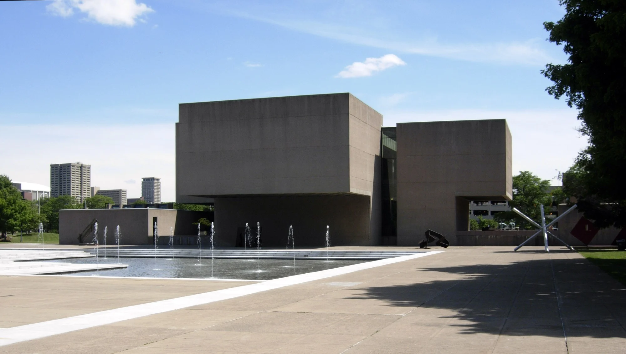 Everson Museum of Art in downtown Syracuse designed by I.M. Pei modernist Brutalist architecture
