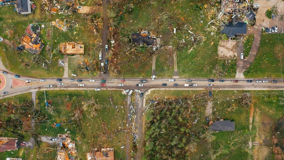 Damage from the EF-1 tornado in Otsego County.