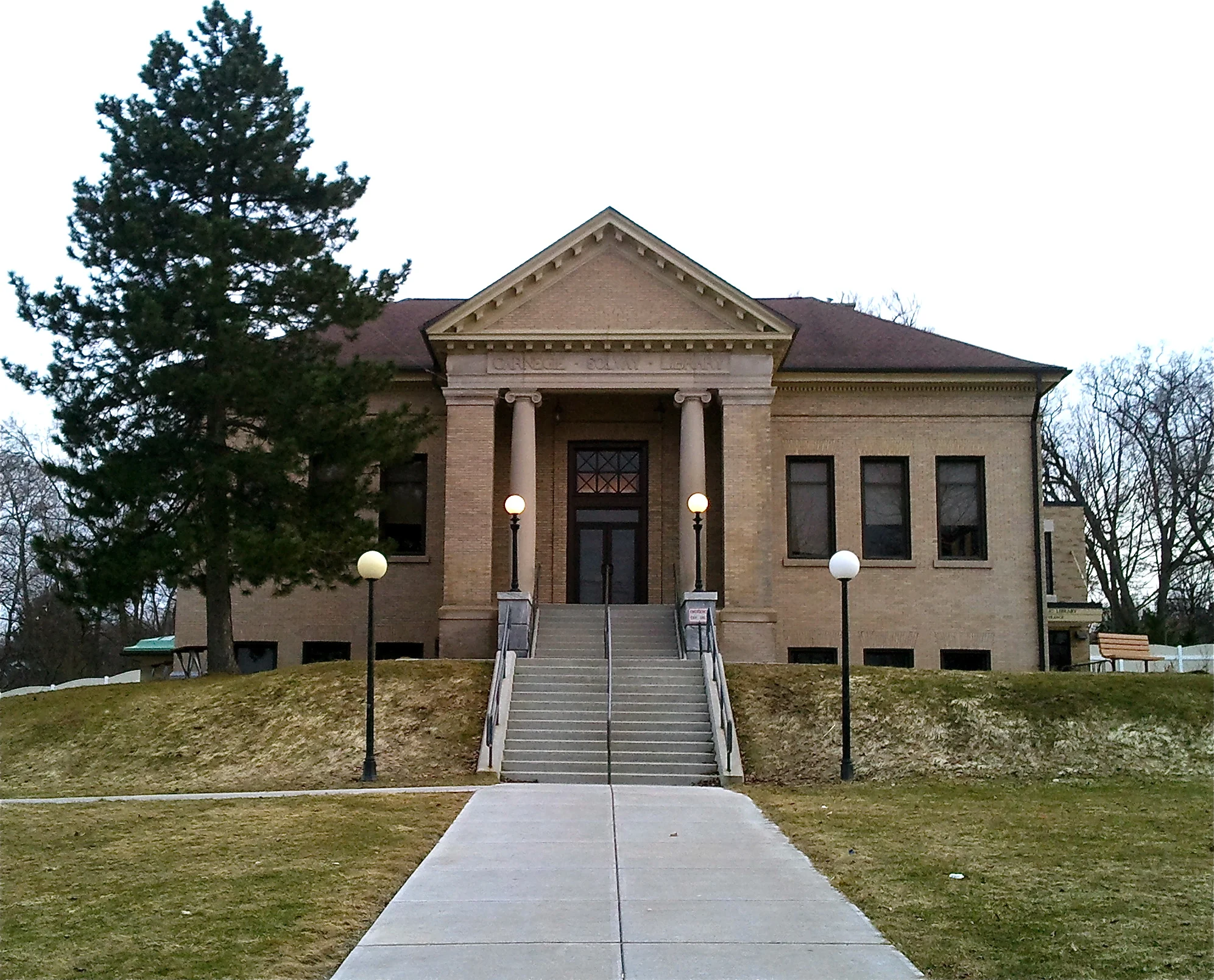 The Solvay Public Library building in Solvay, New York