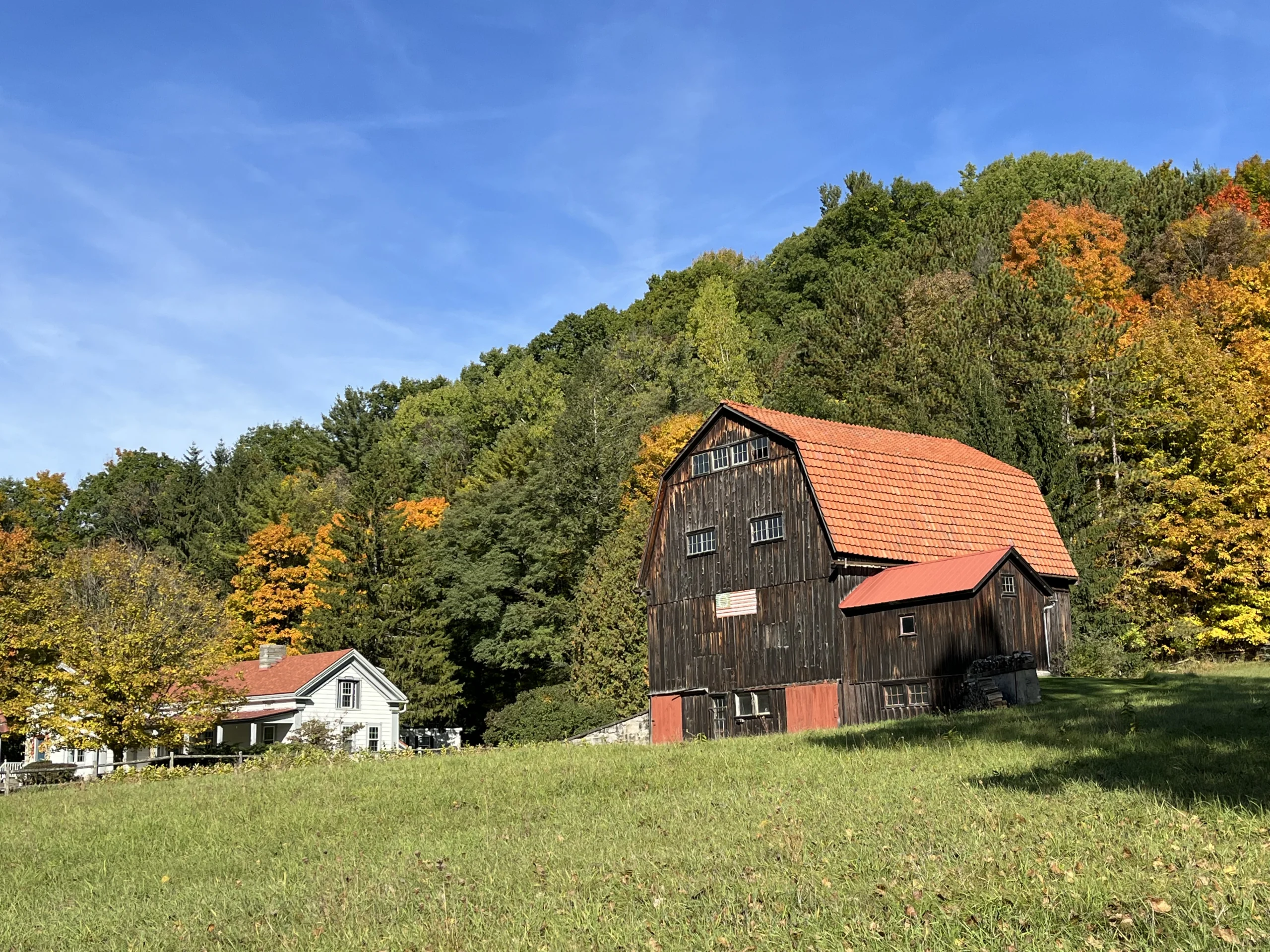 A barn on farmland in upstate New York