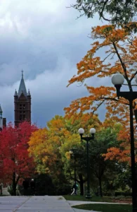 Syracuse fall foliage 2026: peak usually mid to late October, summer rain 3.78 inches below normal
